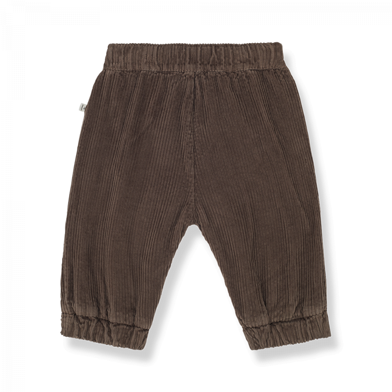 Pantalone bambini in velluto a costine, marrone.