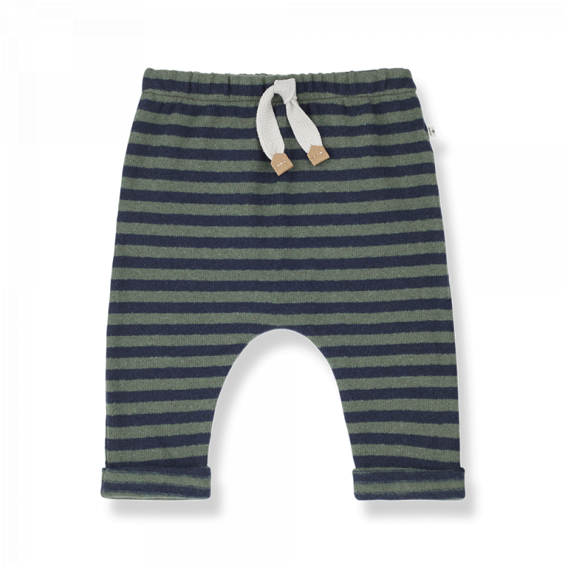 pantalone bambino righe verde blu